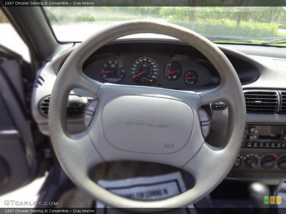 Gray Interior Steering Wheel for the 1997 Chrysler Sebring JX Convertible #70087110