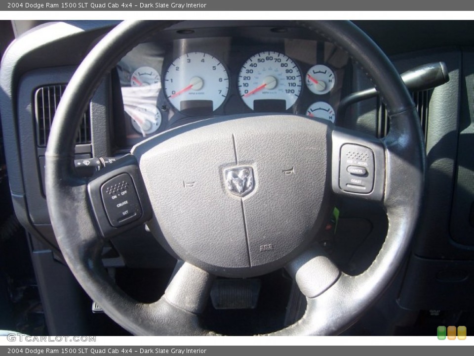 Dark Slate Gray Interior Steering Wheel for the 2004 Dodge Ram 1500 SLT Quad Cab 4x4 #70089198