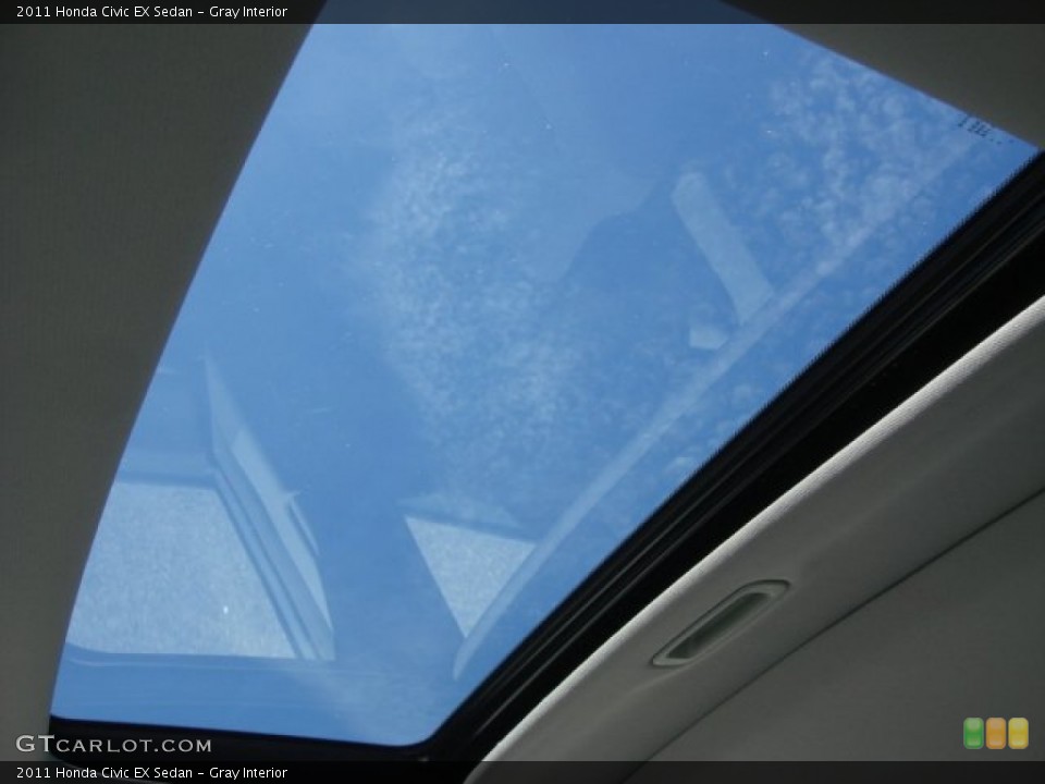 Gray Interior Sunroof for the 2011 Honda Civic EX Sedan #70090053