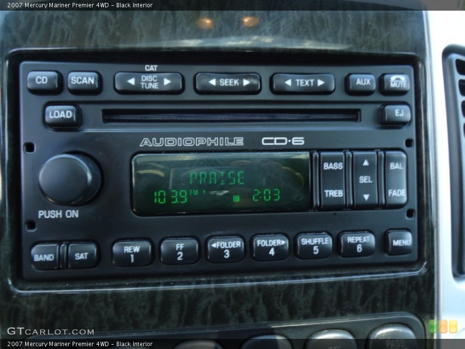 Black Interior Audio System for the 2007 Mercury Mariner Premier 4WD #70091247