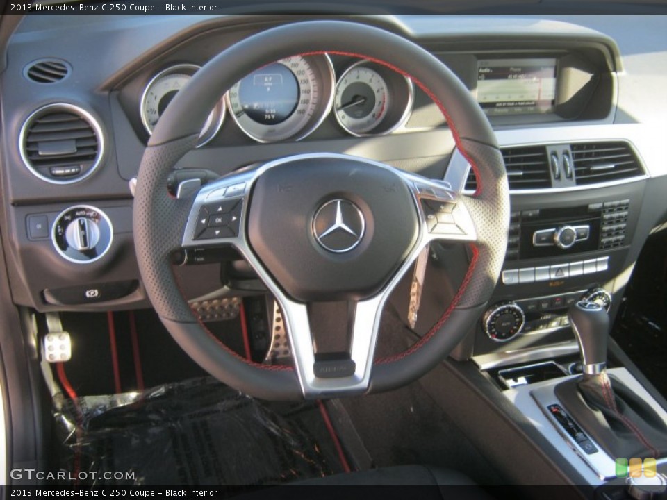 Black Interior Steering Wheel for the 2013 Mercedes-Benz C 250 Coupe #70093764