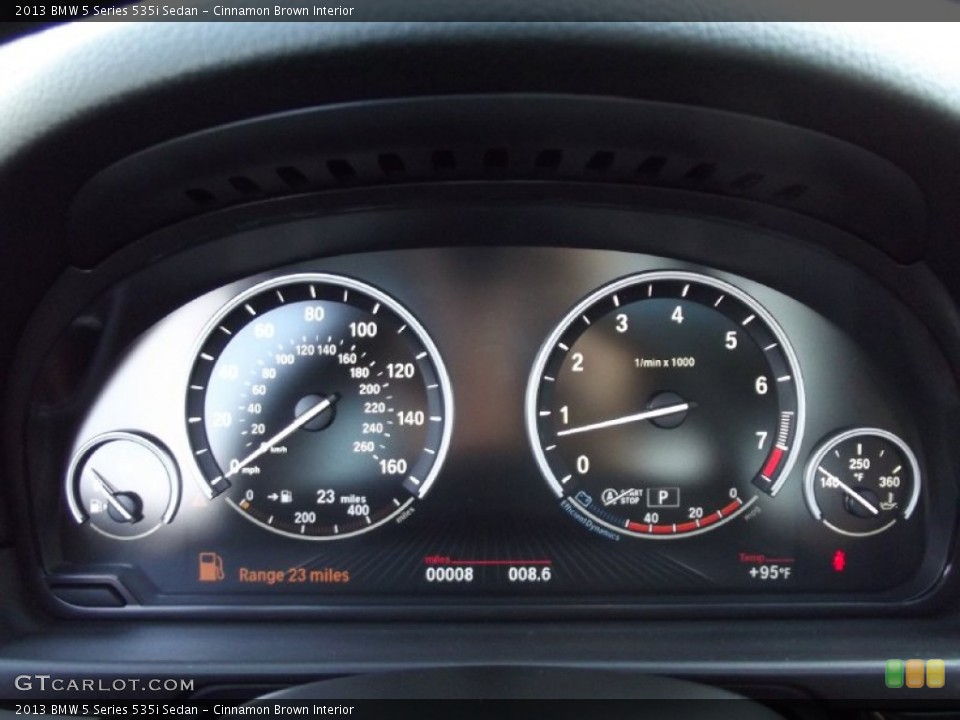 Cinnamon Brown Interior Gauges for the 2013 BMW 5 Series 535i Sedan #70095075