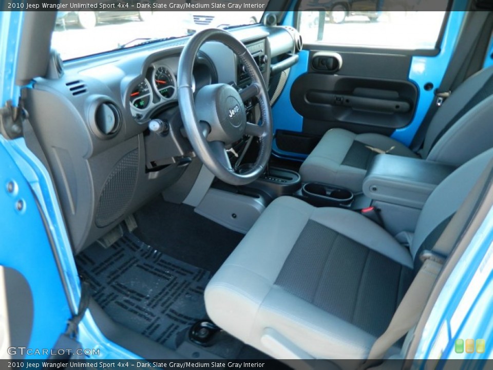 Dark Slate Gray/Medium Slate Gray Interior Photo for the 2010 Jeep Wrangler Unlimited Sport 4x4 #70096302