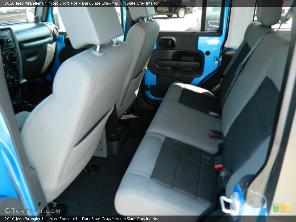 Dark Slate Gray/Medium Slate Gray Interior Rear Seat for the 2010 Jeep Wrangler Unlimited Sport 4x4 #70096311
