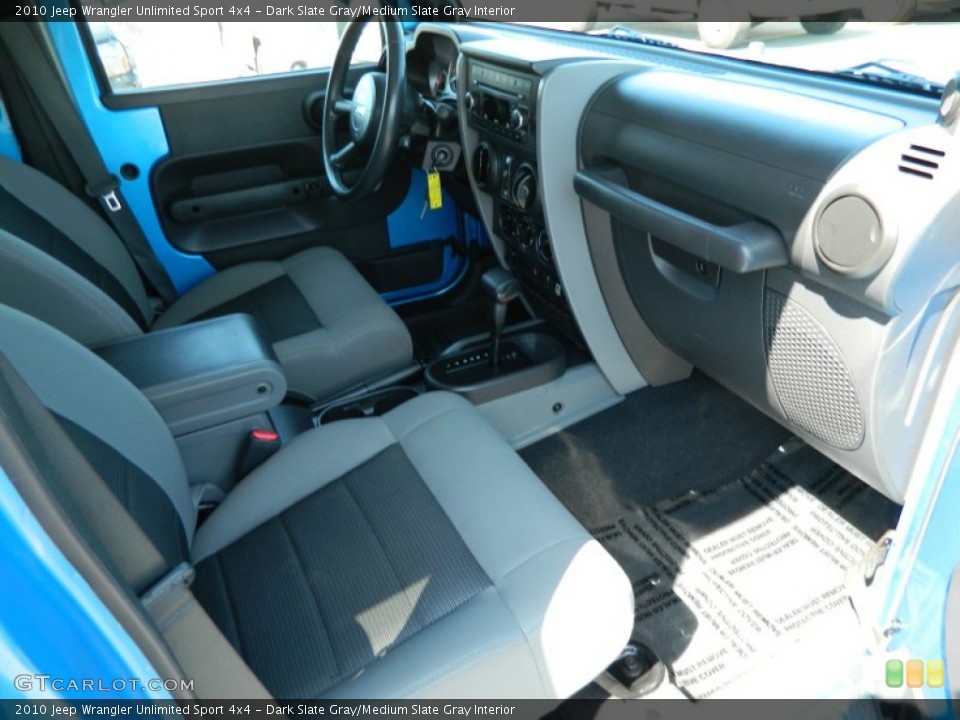 Dark Slate Gray/Medium Slate Gray Interior Dashboard for the 2010 Jeep Wrangler Unlimited Sport 4x4 #70096356