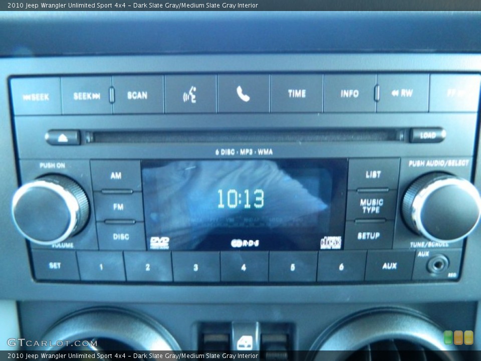 Dark Slate Gray/Medium Slate Gray Interior Audio System for the 2010 Jeep Wrangler Unlimited Sport 4x4 #70096383