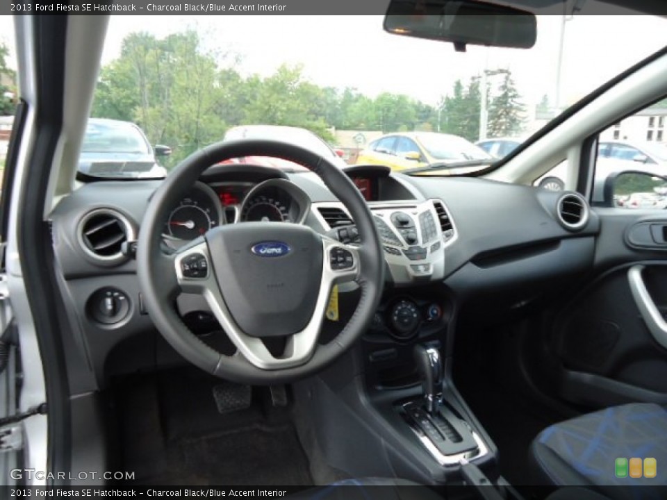Charcoal Black/Blue Accent Interior Dashboard for the 2013 Ford Fiesta SE Hatchback #70096626