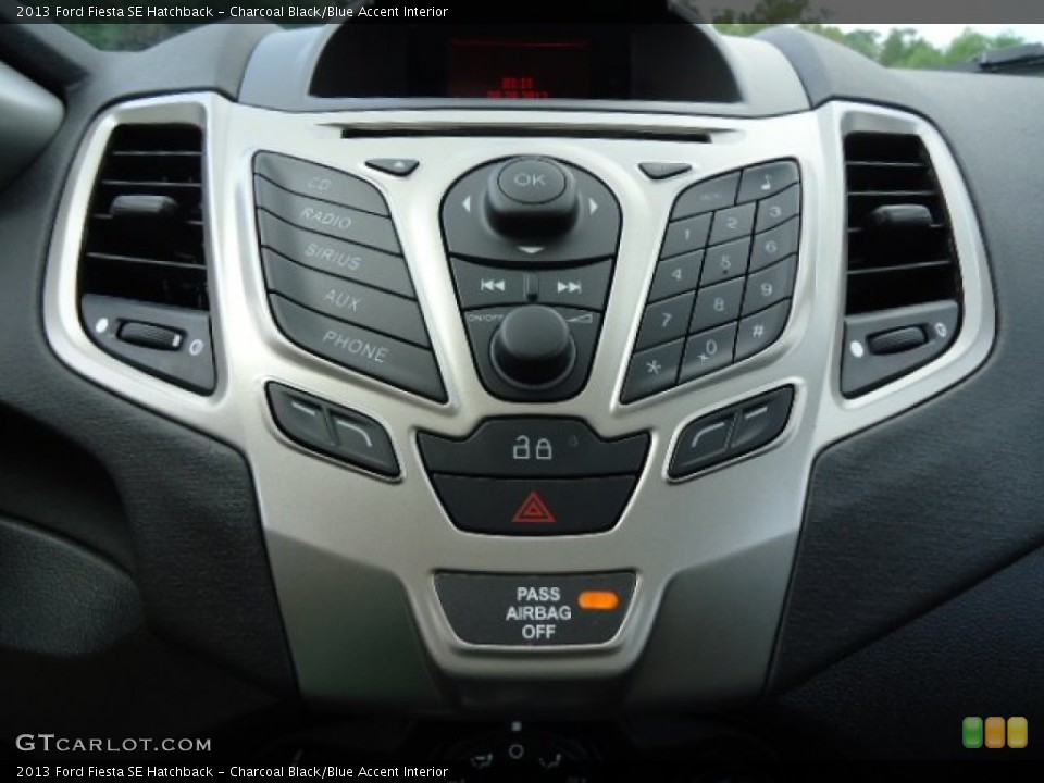 Charcoal Black/Blue Accent Interior Controls for the 2013 Ford Fiesta SE Hatchback #70096674