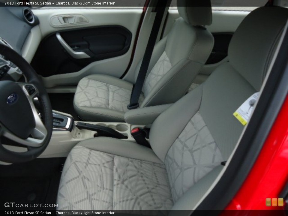 Charcoal Black/Light Stone Interior Front Seat for the 2013 Ford Fiesta SE Sedan #70096755