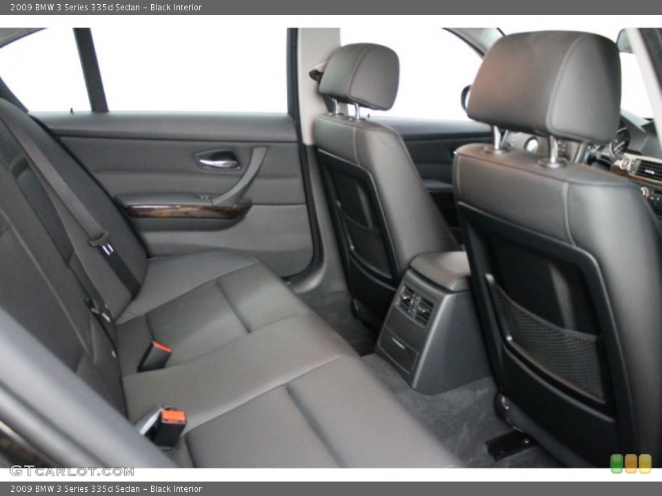Black Interior Rear Seat for the 2009 BMW 3 Series 335d Sedan #70099278