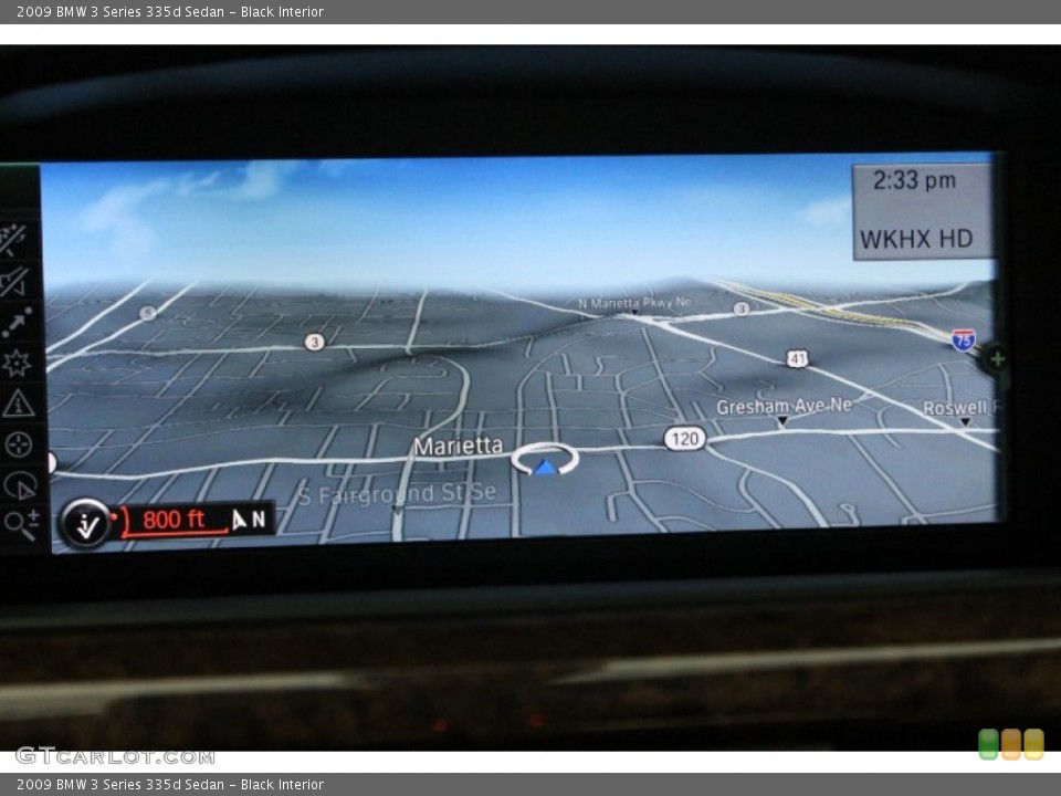 Black Interior Navigation for the 2009 BMW 3 Series 335d Sedan #70099371