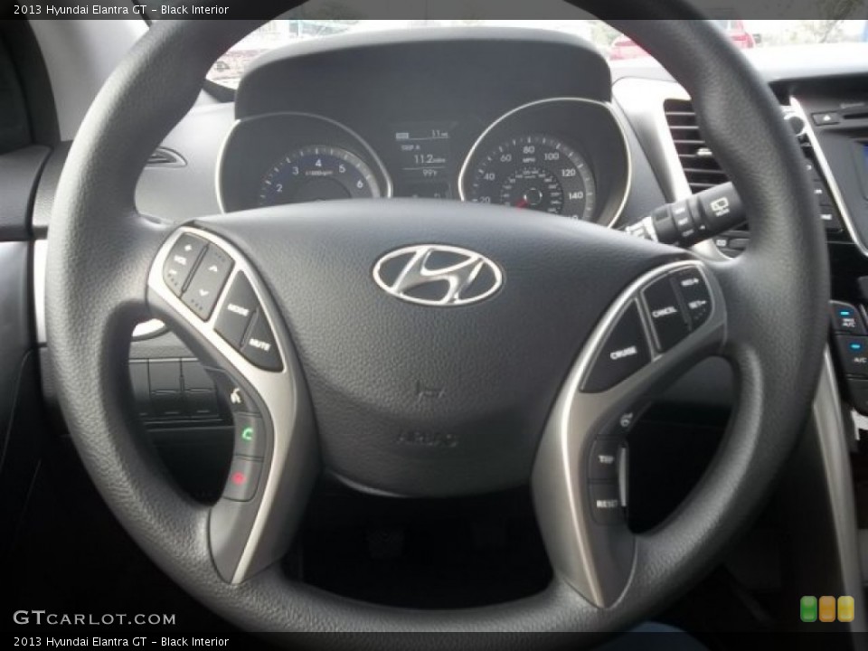 Black Interior Steering Wheel for the 2013 Hyundai Elantra GT #70103022