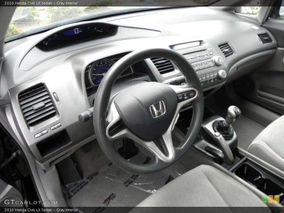 Gray Interior Prime Interior for the 2010 Honda Civic LX Sedan #70103121