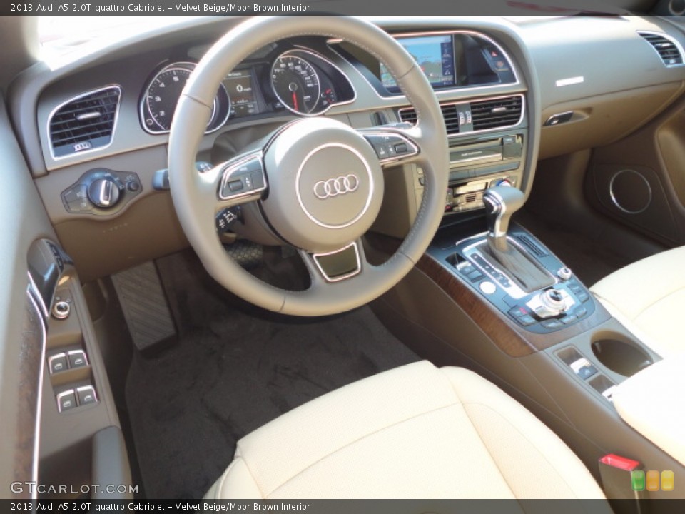 Velvet Beige/Moor Brown Interior Prime Interior for the 2013 Audi A5 2.0T quattro Cabriolet #70105011