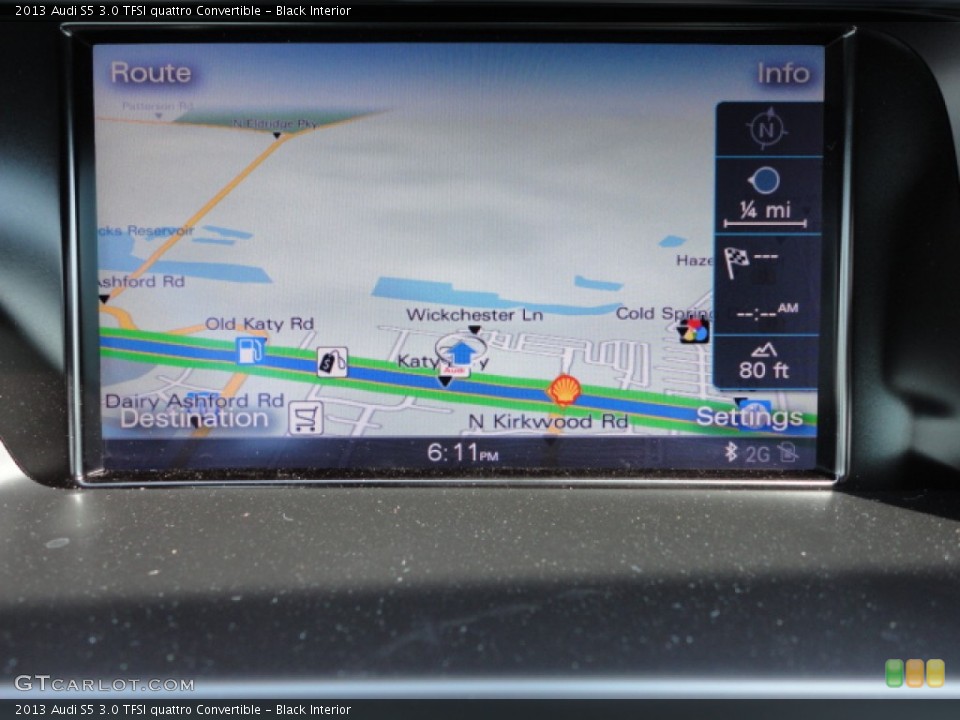 Black Interior Navigation for the 2013 Audi S5 3.0 TFSI quattro Convertible #70105119