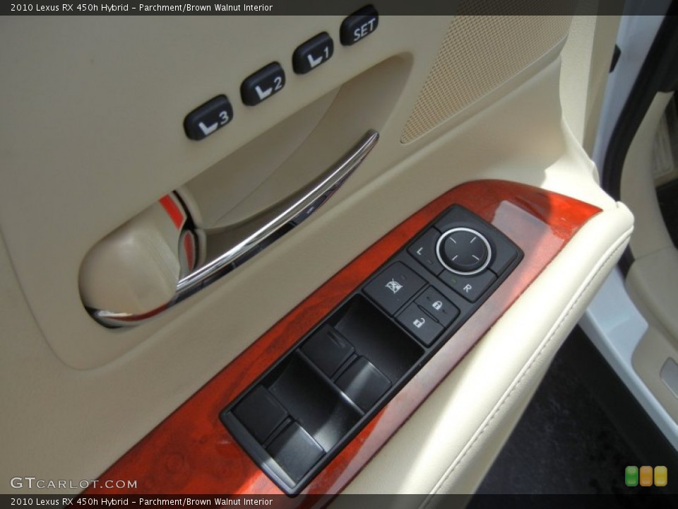 Parchment/Brown Walnut Interior Controls for the 2010 Lexus RX 450h Hybrid #70106766