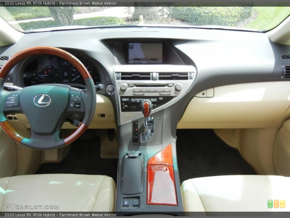 Parchment/Brown Walnut Interior Dashboard for the 2010 Lexus RX 450h Hybrid #70106817