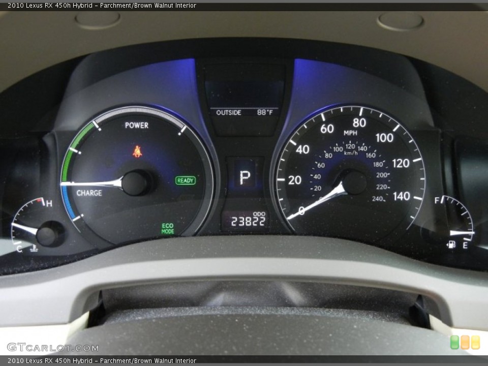 Parchment/Brown Walnut Interior Gauges for the 2010 Lexus RX 450h Hybrid #70106835