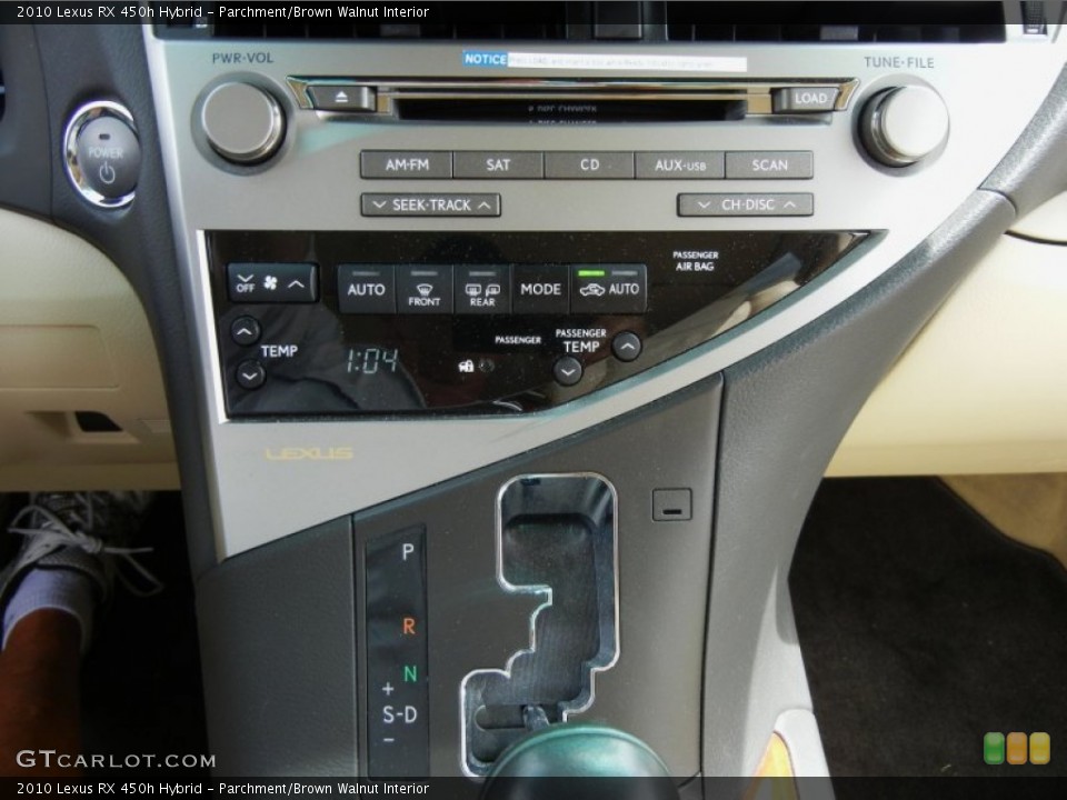Parchment/Brown Walnut Interior Controls for the 2010 Lexus RX 450h Hybrid #70106853