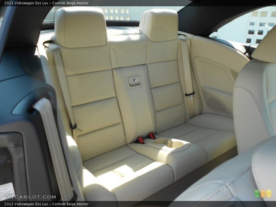 Cornsilk Beige Interior Rear Seat for the 2013 Volkswagen Eos Lux #70110198