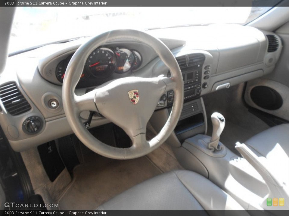 Graphite Grey Interior Prime Interior for the 2003 Porsche 911 Carrera Coupe #70113189
