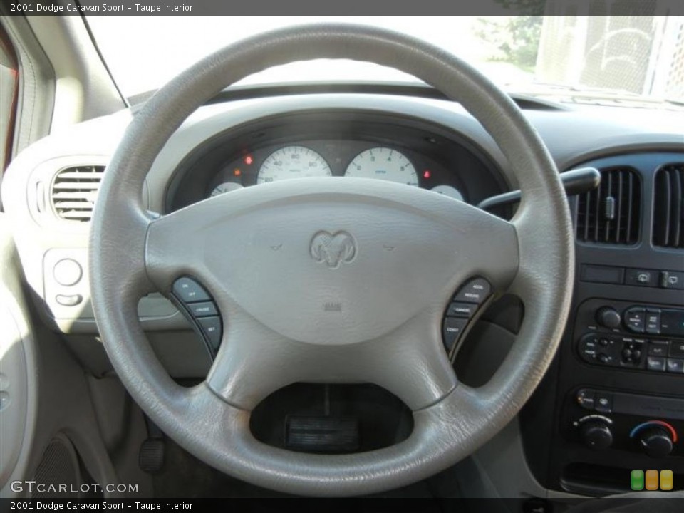 Taupe Interior Steering Wheel for the 2001 Dodge Caravan Sport #70116249
