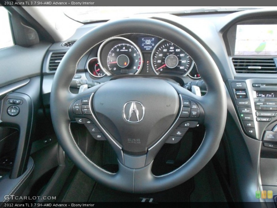 Ebony Interior Steering Wheel for the 2012 Acura TL 3.7 SH-AWD Advance #70118187