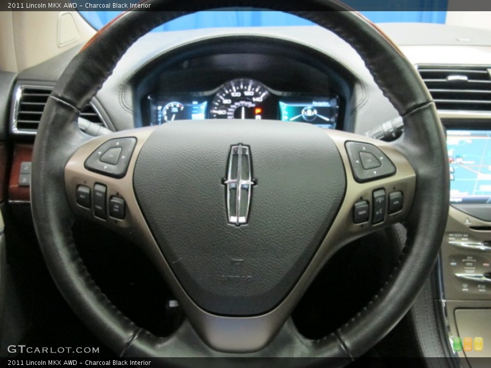 Charcoal Black Interior Steering Wheel for the 2011 Lincoln MKX AWD #70119372