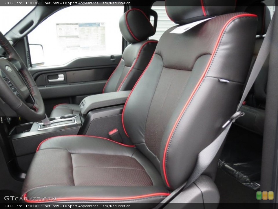 FX Sport Appearance Black/Red Interior Front Seat for the 2012 Ford F150 FX2 SuperCrew #70120248