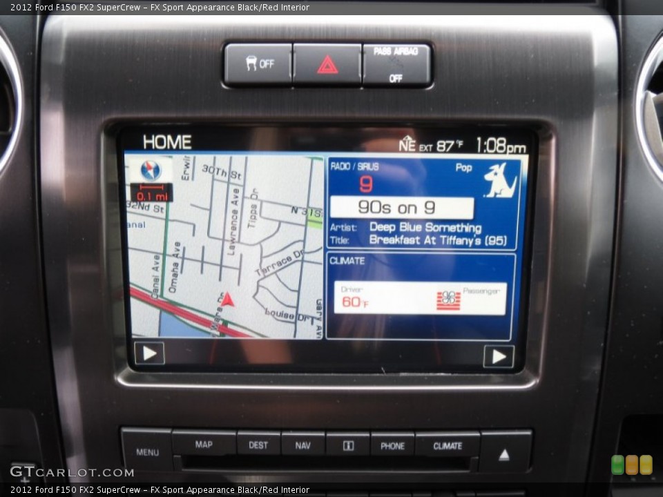 FX Sport Appearance Black/Red Interior Navigation for the 2012 Ford F150 FX2 SuperCrew #70120293