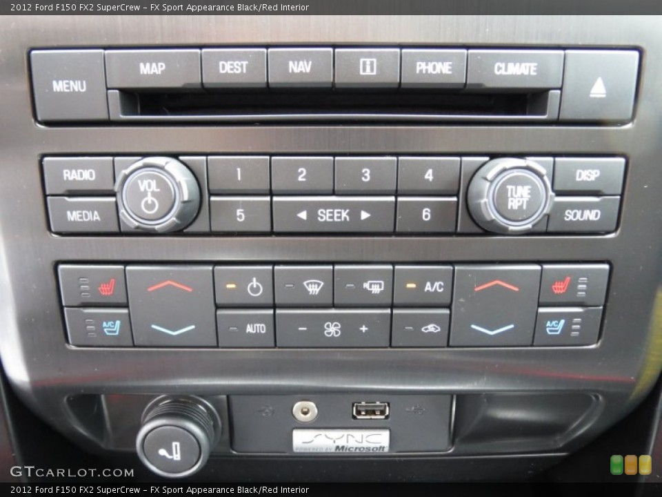FX Sport Appearance Black/Red Interior Controls for the 2012 Ford F150 FX2 SuperCrew #70120302