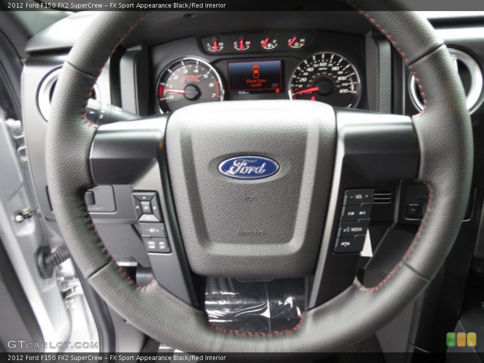 FX Sport Appearance Black/Red Interior Steering Wheel for the 2012 Ford F150 FX2 SuperCrew #70120347