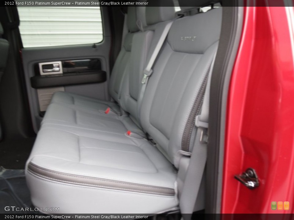 Platinum Steel Gray/Black Leather Interior Rear Seat for the 2012 Ford F150 Platinum SuperCrew #70120899