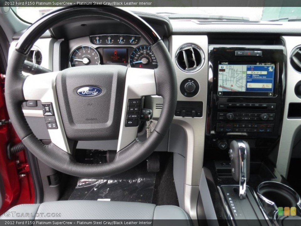 Platinum Steel Gray/Black Leather Interior Dashboard for the 2012 Ford F150 Platinum SuperCrew #70120953