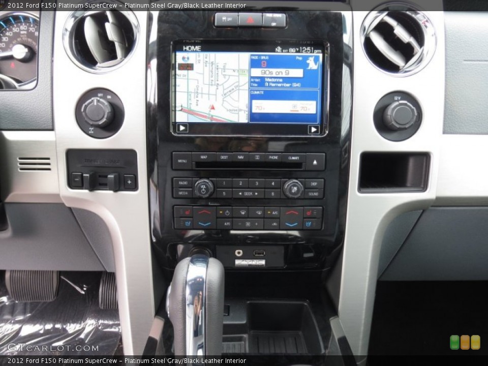 Platinum Steel Gray/Black Leather Interior Controls for the 2012 Ford F150 Platinum SuperCrew #70120962