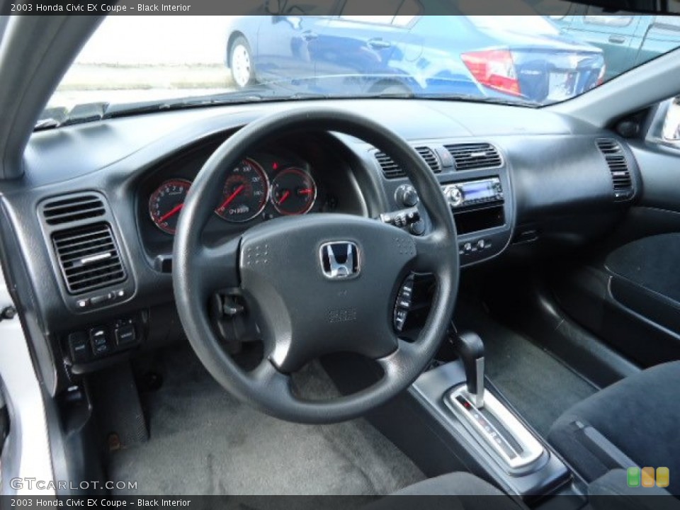 Black Interior Dashboard for the 2003 Honda Civic EX Coupe #70121058
