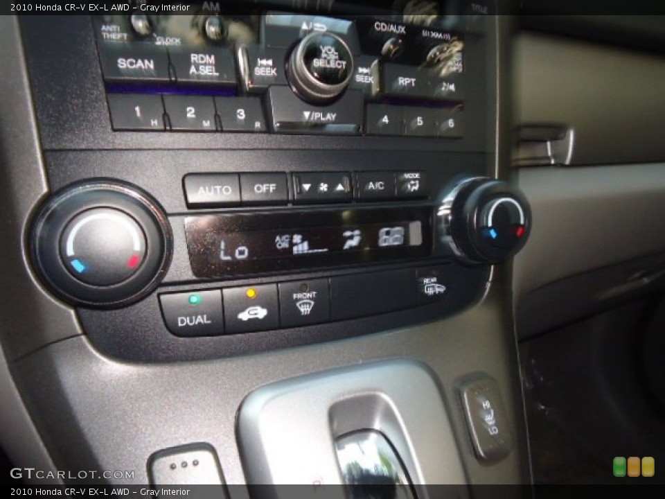 Gray Interior Controls for the 2010 Honda CR-V EX-L AWD #70121942