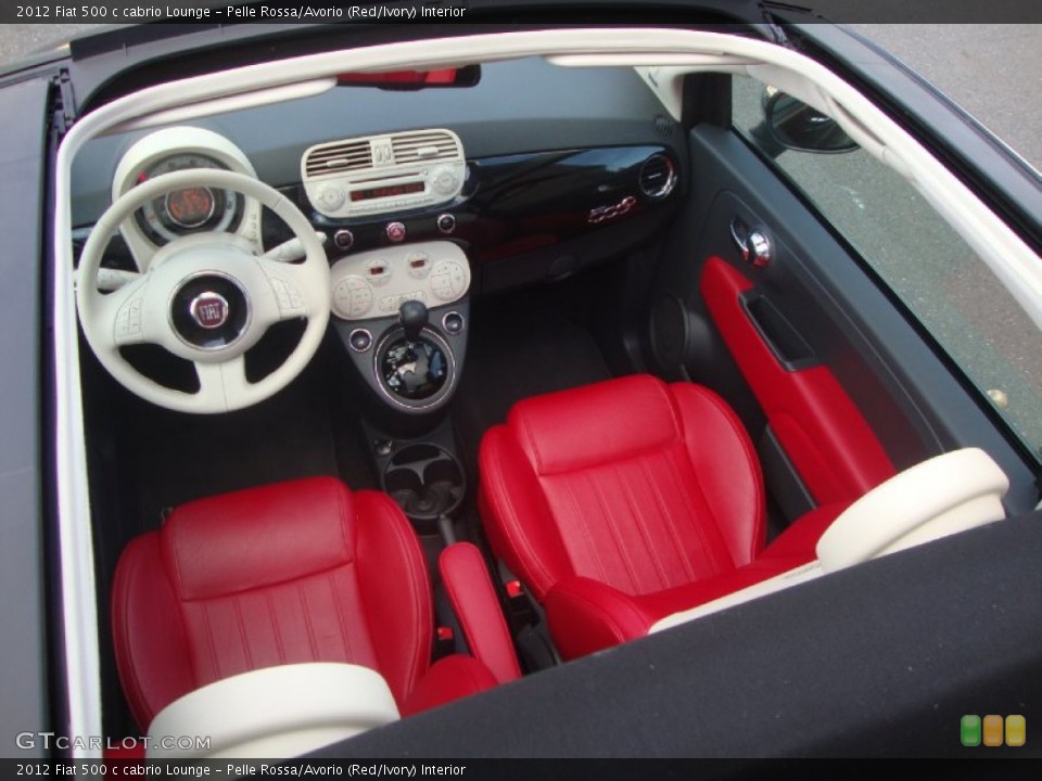 Pelle Rossa/Avorio (Red/Ivory) Interior Photo for the 2012 Fiat 500 c cabrio Lounge #70123266