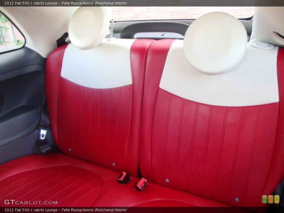 Pelle Rossa/Avorio (Red/Ivory) Interior Rear Seat for the 2012 Fiat 500 c cabrio Lounge #70123296