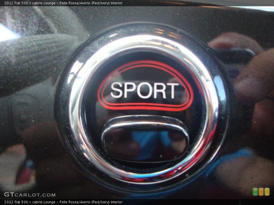 Pelle Rossa/Avorio (Red/Ivory) Interior Controls for the 2012 Fiat 500 c cabrio Lounge #70123353
