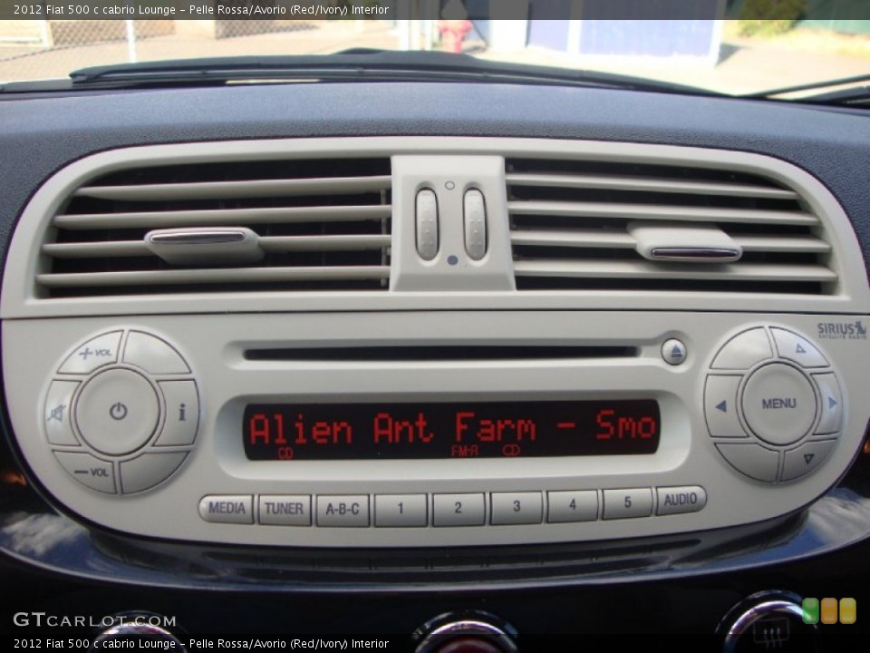 Pelle Rossa/Avorio (Red/Ivory) Interior Audio System for the 2012 Fiat 500 c cabrio Lounge #70123386