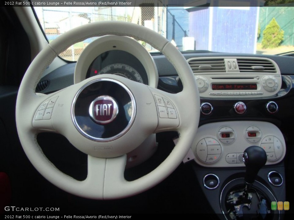Pelle Rossa/Avorio (Red/Ivory) Interior Dashboard for the 2012 Fiat 500 c cabrio Lounge #70123440