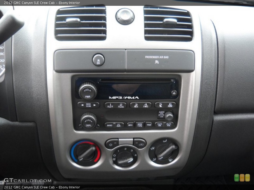 Ebony Interior Controls for the 2012 GMC Canyon SLE Crew Cab #70123500