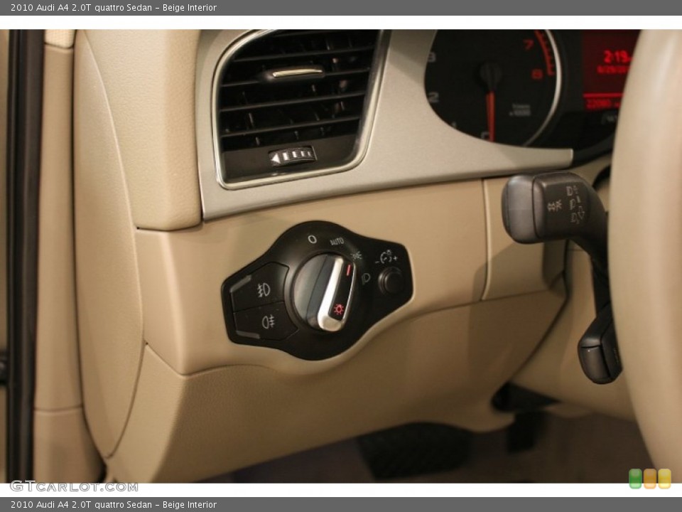 Beige Interior Controls for the 2010 Audi A4 2.0T quattro Sedan #70127155