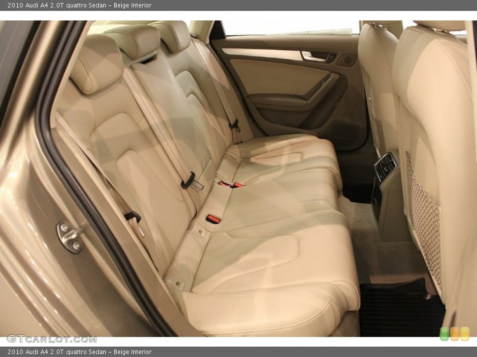 Beige Interior Rear Seat for the 2010 Audi A4 2.0T quattro Sedan #70127308