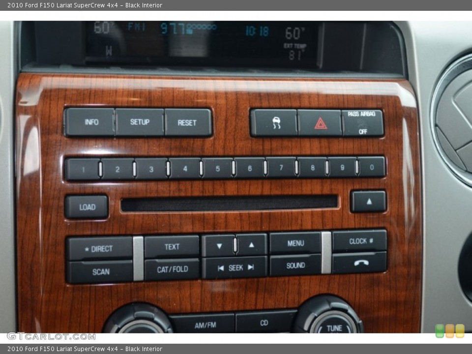 Black Interior Controls for the 2010 Ford F150 Lariat SuperCrew 4x4 #70128655