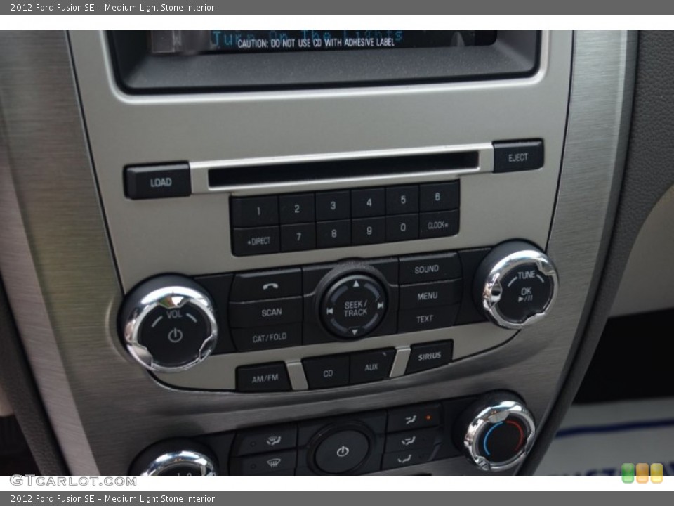 Medium Light Stone Interior Controls for the 2012 Ford Fusion SE #70128844