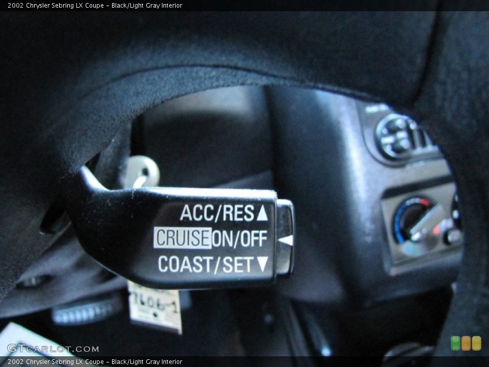 Black/Light Gray Interior Controls for the 2002 Chrysler Sebring LX Coupe #70130678