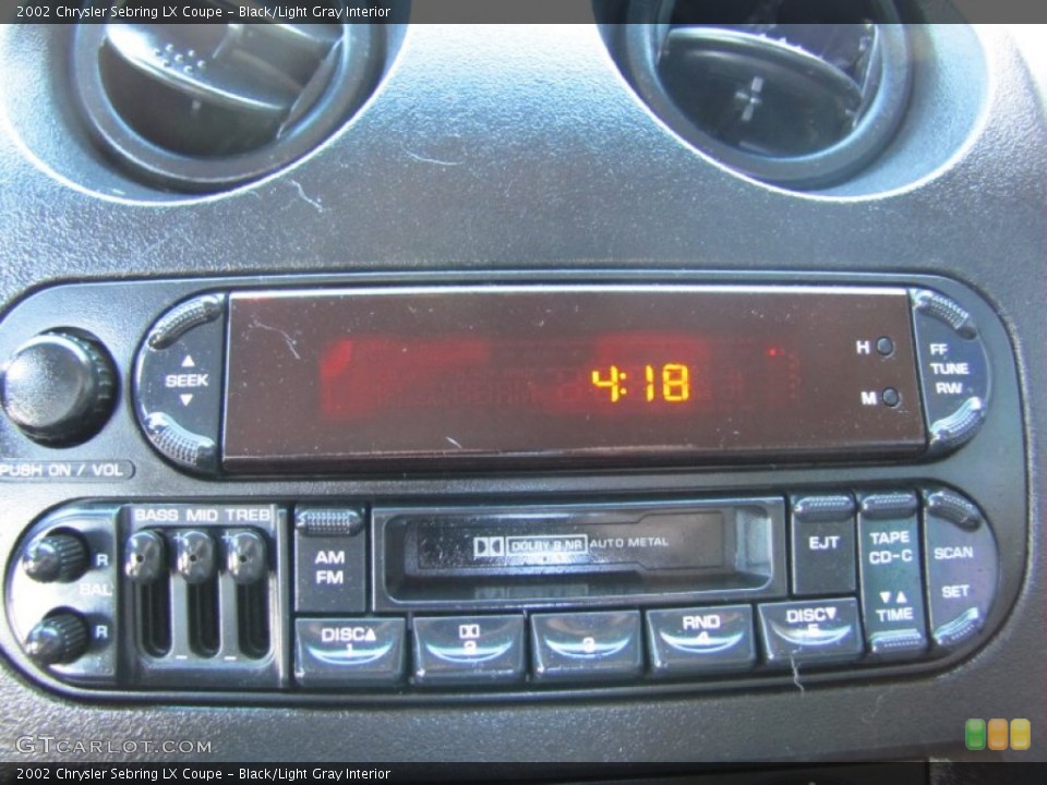 Black/Light Gray Interior Audio System for the 2002 Chrysler Sebring LX Coupe #70130681