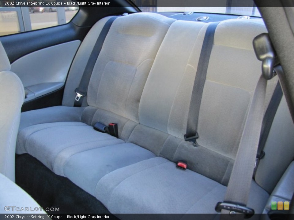 Black/Light Gray Interior Rear Seat for the 2002 Chrysler Sebring LX Coupe #70130693